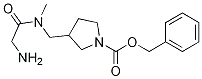 3-{[(2-AMino-acetyl)-Methyl-aMino]-Methyl}-pyrrolidine-1-carboxylic acid benzyl ester Struktur