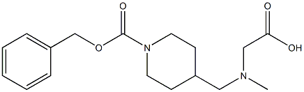 4-[(CarboxyMethyl-Methyl-aMino)-Methyl]-piperidine-1-carboxylic acid benzyl ester Struktur