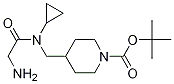 4-{[(2-AMino-acetyl)-cyclopropyl-aMino]-Methyl}-piperidine-1-carboxylic acid tert-butyl ester Struktur