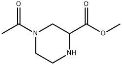 4-Acetyl-piperazine-2-carboxylic acid Methyl ester Struktur