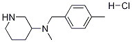 Methyl-(4-Methyl-benzyl)-piperidin-3-yl-aMine hydrochloride Struktur