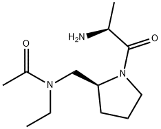 N-[(S)-1-((S)-2-AMino-propionyl)-pyrrolidin-2-ylMethyl]-N-ethyl-acetaMide Struktur