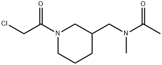 N-[1-(2-Chloro-acetyl)-piperidin-3-ylMethyl]-N-Methyl-acetaMide Struktur