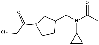 N-[1-(2-Chloro-acetyl)-pyrrolidin-3-ylMethyl]-N-cyclopropyl-acetaMide Struktur