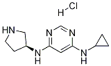 N-Cyclopropyl-N'-(S)-pyrrolidin-3-yl-pyriMidine-4,6-diaMine hydrochloride Struktur