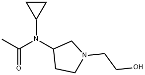 N-Cyclopropyl-N-[1-(2-hydroxy-ethyl)-pyrrolidin-3-yl]-acetaMide Struktur