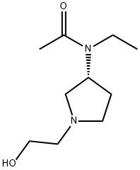 N-Ethyl-N-[(R)-1-(2-hydroxy-ethyl)-pyrrolidin-3-yl]-acetaMide Struktur