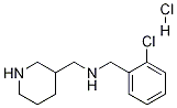 (2-Chloro-benzyl)-piperidin-3-ylmethyl-amine hydrochloride Struktur