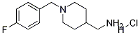 C-[1-(4-Fluoro-benzyl)-piperidin-4-yl]-methylamine  hydrochloride Struktur