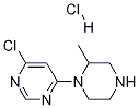 4-Chloro-6-(2-methyl-piperazin-1-yl)-pyrimidine hydrochloride Struktur