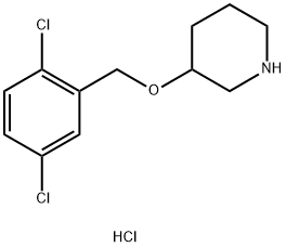 3-(2,5-Dichloro-benzyloxy)-piperidine hydrochloride Struktur