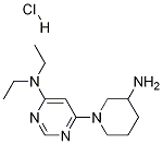 [6-(3-Amino-piperidin-1-yl)-pyrimidin-4-yl]-diethyl-amine hydrochloride Struktur