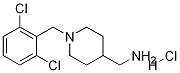 C-[1-(2,6-Dichloro-benzyl)-piperidin-4-yl]-methylamine hydrochloride Struktur