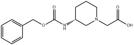 ((R)-3-BenzyloxycarbonylaMino-piperidin-1-yl)-acetic acid Struktur