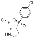 (R)-3-(4-Chloro-benzenesulfonyl)-pyrrolidine hydrochloride Struktur