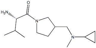 (S)-2-AMino-1-{3-[(cyclopropyl-Methyl-aMino)-Methyl]-pyrrolidin-1-yl}-3-Methyl-butan-1-one Struktur