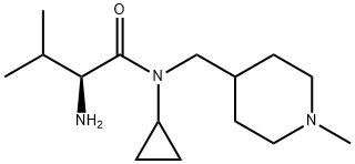 (S)-2-AMino-N-cyclopropyl-3-Methyl-N-(1-Methyl-piperidin-4-ylMethyl)-butyraMide Struktur