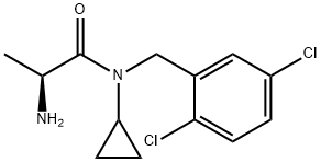 (S)-2-AMino-N-cyclopropyl-N-(2,5-dichloro-benzyl)-propionaMide Struktur