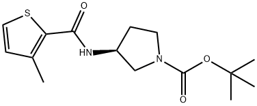 (S)-3-[(3-Methyl-thiophene-2-carbonyl)-aMino]-pyrrolidine-1-carboxylic acid tert-butyl ester Struktur