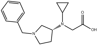 [((R)-1-Benzyl-pyrrolidin-3-yl)-cyclopropyl-aMino]-acetic acid Struktur