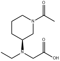 [((S)-1-Acetyl-piperidin-3-yl)-ethyl-aMino]-acetic acid Struktur