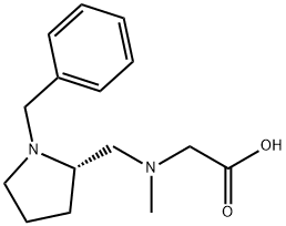 [((S)-1-Benzyl-pyrrolidin-2-ylMethyl)-Methyl-aMino]-acetic acid Struktur