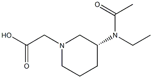 [(R)-3-(Acetyl-ethyl-aMino)-piperidin-1-yl]-acetic acid Struktur