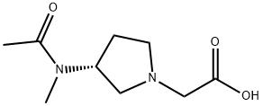 [(R)-3-(Acetyl-Methyl-aMino)-pyrrolidin-1-yl]-acetic acid Struktur