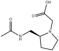 [(S)-2-(AcetylaMino-Methyl)-pyrrolidin-1-yl]-acetic acid Struktur