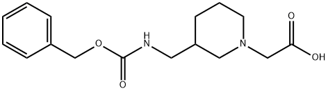 [3-(BenzyloxycarbonylaMino-Methyl)-piperidin-1-yl]-acetic acid Struktur