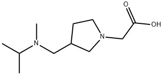 {3-[(Isopropyl-Methyl-aMino)-Methyl]-pyrrolidin-1-yl}-acetic acid Struktur