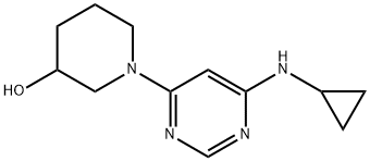 1-(6-CyclopropylaMino-pyriMidin-4-yl)-piperidin-3-ol Struktur