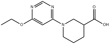 1-(6-Ethoxy-pyriMidin-4-yl)-piperidine-3-carboxylic acid Struktur