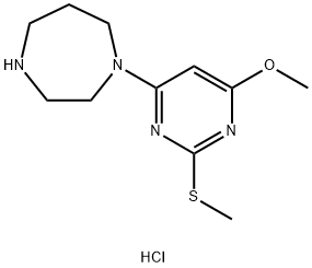 1-(6-Methoxy-2-Methylsulfanyl-pyriMidin-4-yl)-[1,4]diazepane hydrochloride Struktur