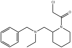 1-{2-[(Benzyl-ethyl-aMino)-Methyl]-piperidin-1-yl}-2-chloro-ethanone Struktur