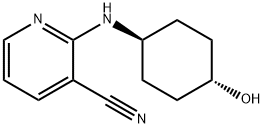 2-(4-Hydroxy-cyclohexylaMino)-nicotInonitrile Struktur