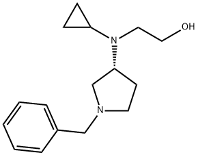 2-[((R)-1-Benzyl-pyrrolidin-3-yl)-cyclopropyl-aMino]-ethanol Struktur