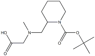 2-[(CarboxyMethyl-Methyl-aMino)-Methyl]-piperidine-1-carboxylic acid tert-butyl ester Struktur