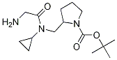 2-{[(2-AMino-acetyl)-cyclopropyl-aMino]-Methyl}-pyrrolidine-1-carboxylic acid tert-butyl ester Struktur