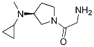 2-AMino-1-[(S)-3-(cyclopropyl-Methyl-aMino)-pyrrolidin-1-yl]-ethanone Struktur