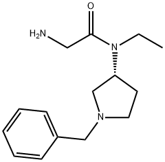 2-AMino-N-((R)-1-benzyl-pyrrolidin-3-yl)-N-ethyl-acetaMide Struktur