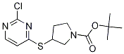 3-(2-Chloro-pyriMidin-4-ylsulfanyl)
-pyrrolidine-1-carboxylic acid tert
-butyl ester Struktur