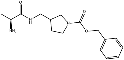 3-[((S)-2-AMino-propionylaMino)-Methyl]-pyrrolidine-1-carboxylic acid benzyl ester Struktur