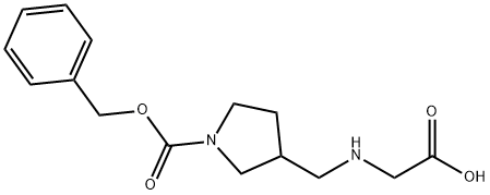 3-[(CarboxyMethyl-aMino)-Methyl]-pyrrolidine-1-carboxylic acid benzyl ester Struktur