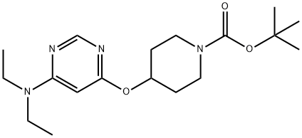 4-(6-DiethylaMino-pyriMidin-4-yloxy)-piperidine-1-carboxylic acid tert-butyl ester Struktur