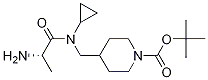 4-{[((S)-2-AMino-propionyl)-cyclopropyl-aMino]-Methyl}-piperidine-1-carboxylic acid tert-butyl ester Struktur