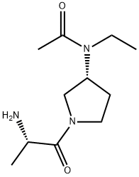 N-[(R)-1-((S)-2-AMino-propionyl)-pyrrolidin-3-yl]-N-ethyl-acetaMide Struktur