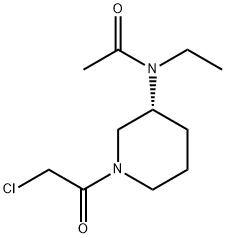 N-[(R)-1-(2-Chloro-acetyl)-piperidin-3-yl]-N-ethyl-acetaMide Struktur