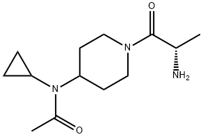 N-[1-((S)-2-AMino-propionyl)-piperidin-4-yl]-N-cyclopropyl-acetaMide Struktur