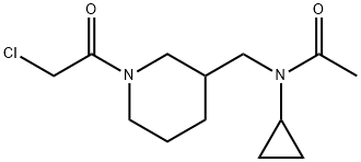 N-[1-(2-Chloro-acetyl)-piperidin-3-ylMethyl]-N-cyclopropyl-acetaMide Struktur